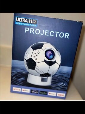Soccer Ultimate HD Multimedia High Projector with Built-in Apps & Remote